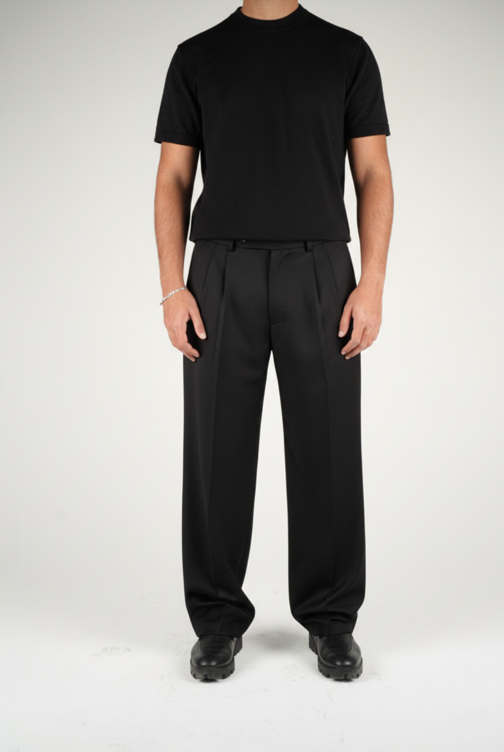 Black Pleated Pants