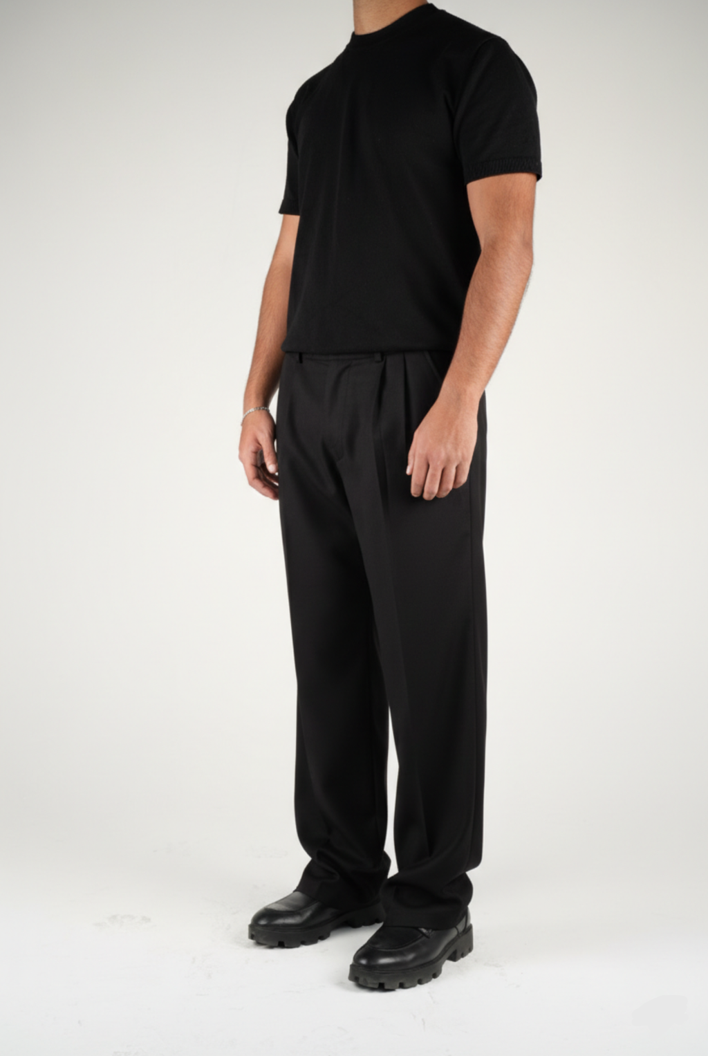 Black Pleated Pants