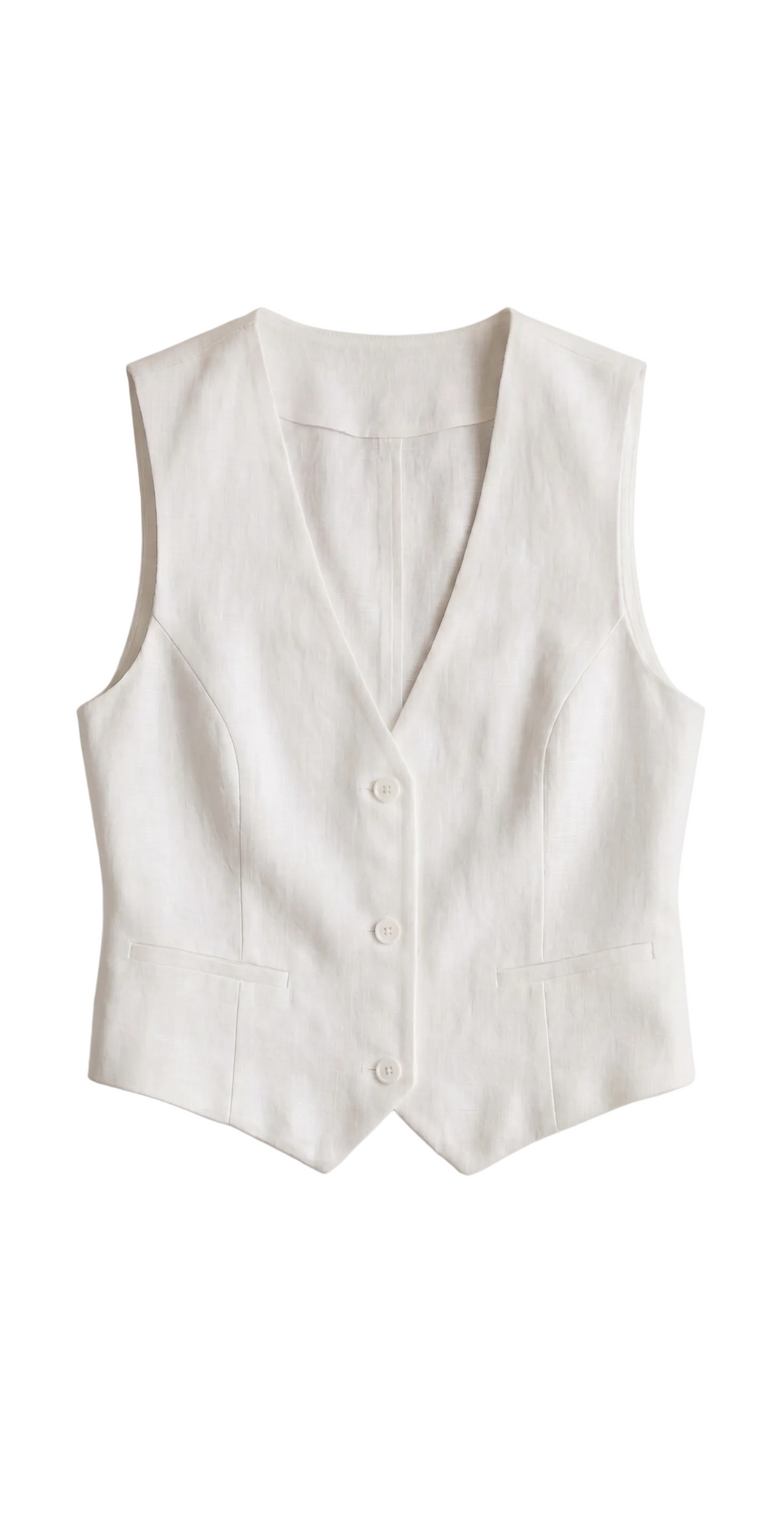 V Linen Vest