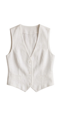 V Linen Vest