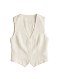 V Linen Vest