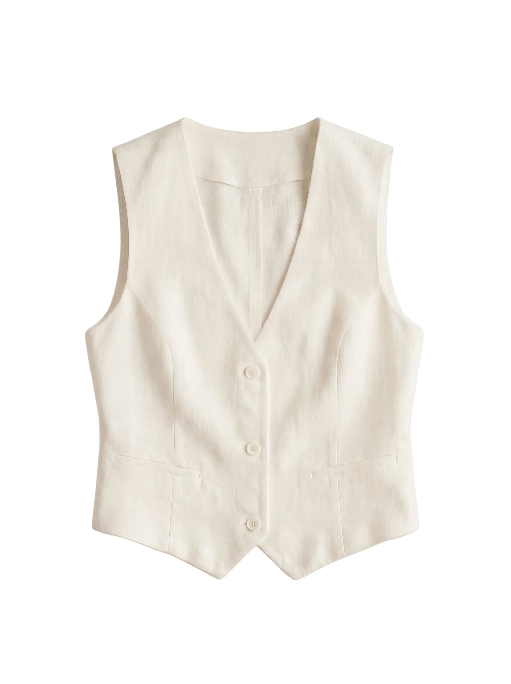 V Linen Vest