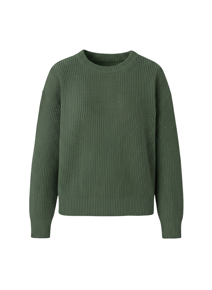 Olive Green Knit Pullover