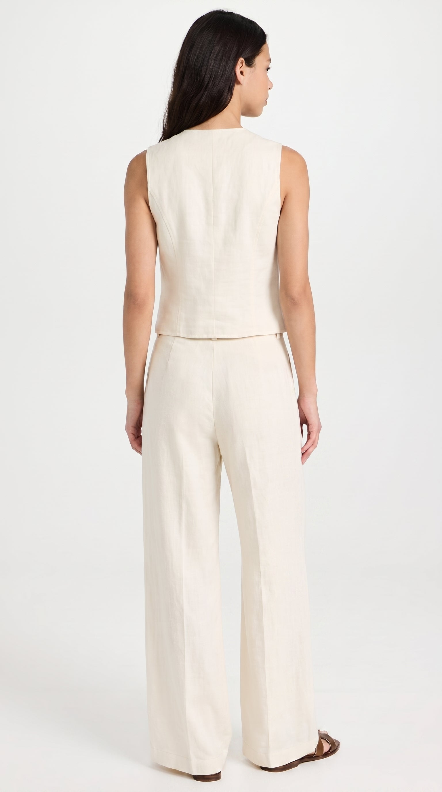 V Linen Vest