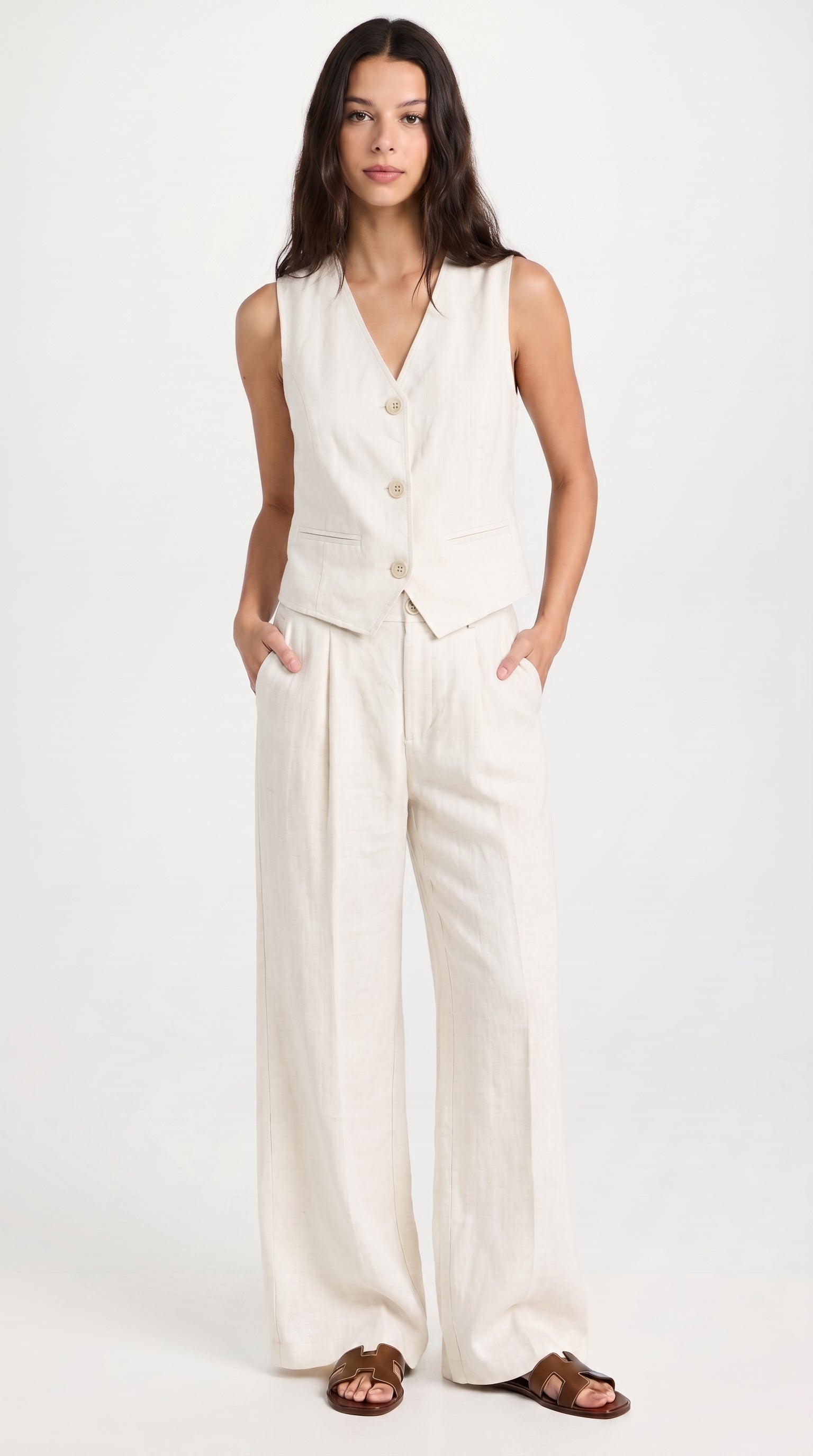 Wide Leg Linen Pants