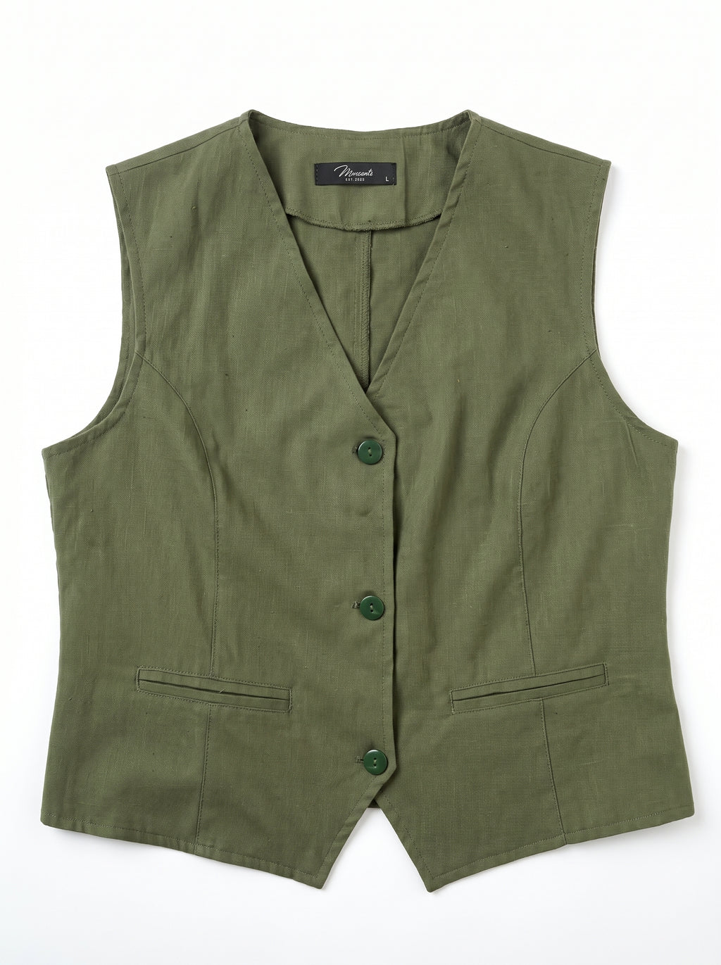 V Linen Vest