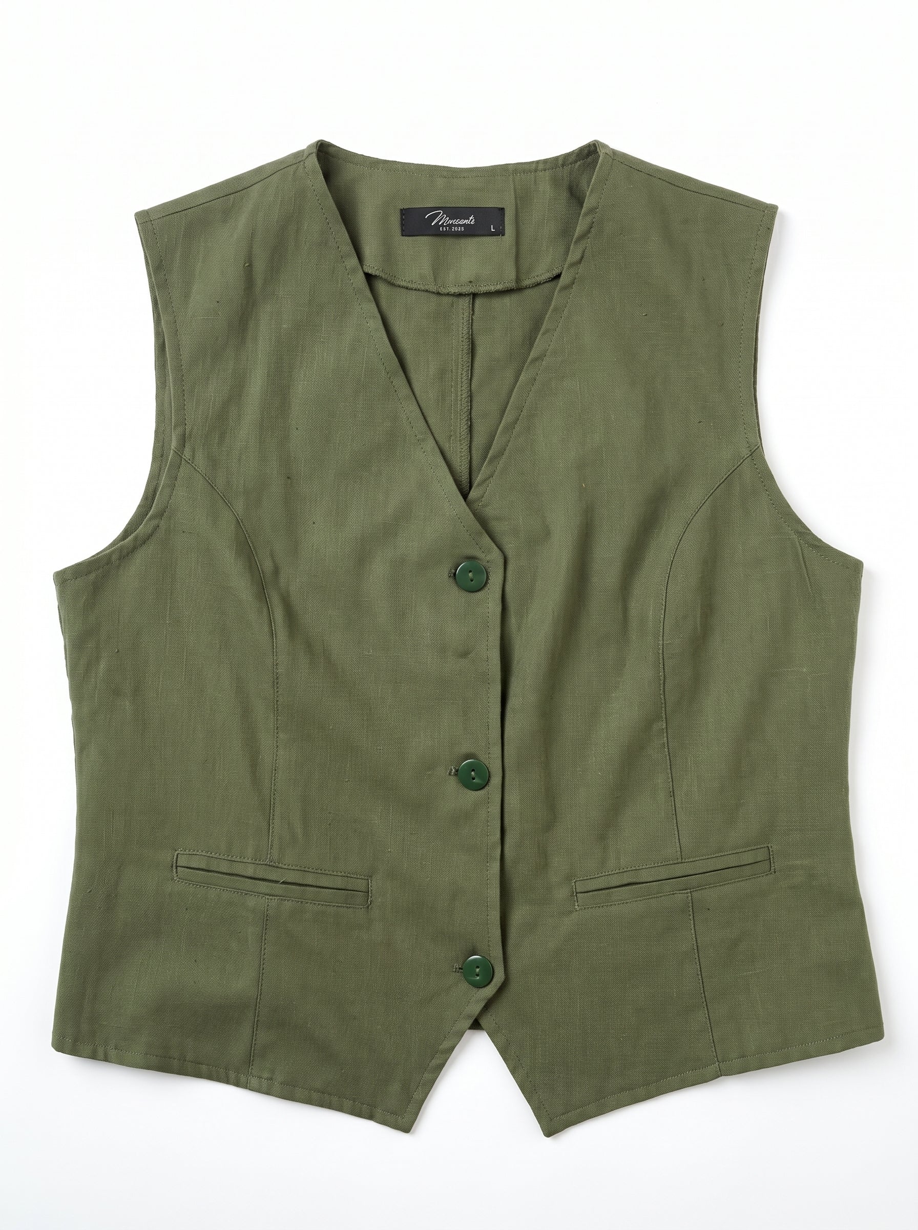 V Linen Vest