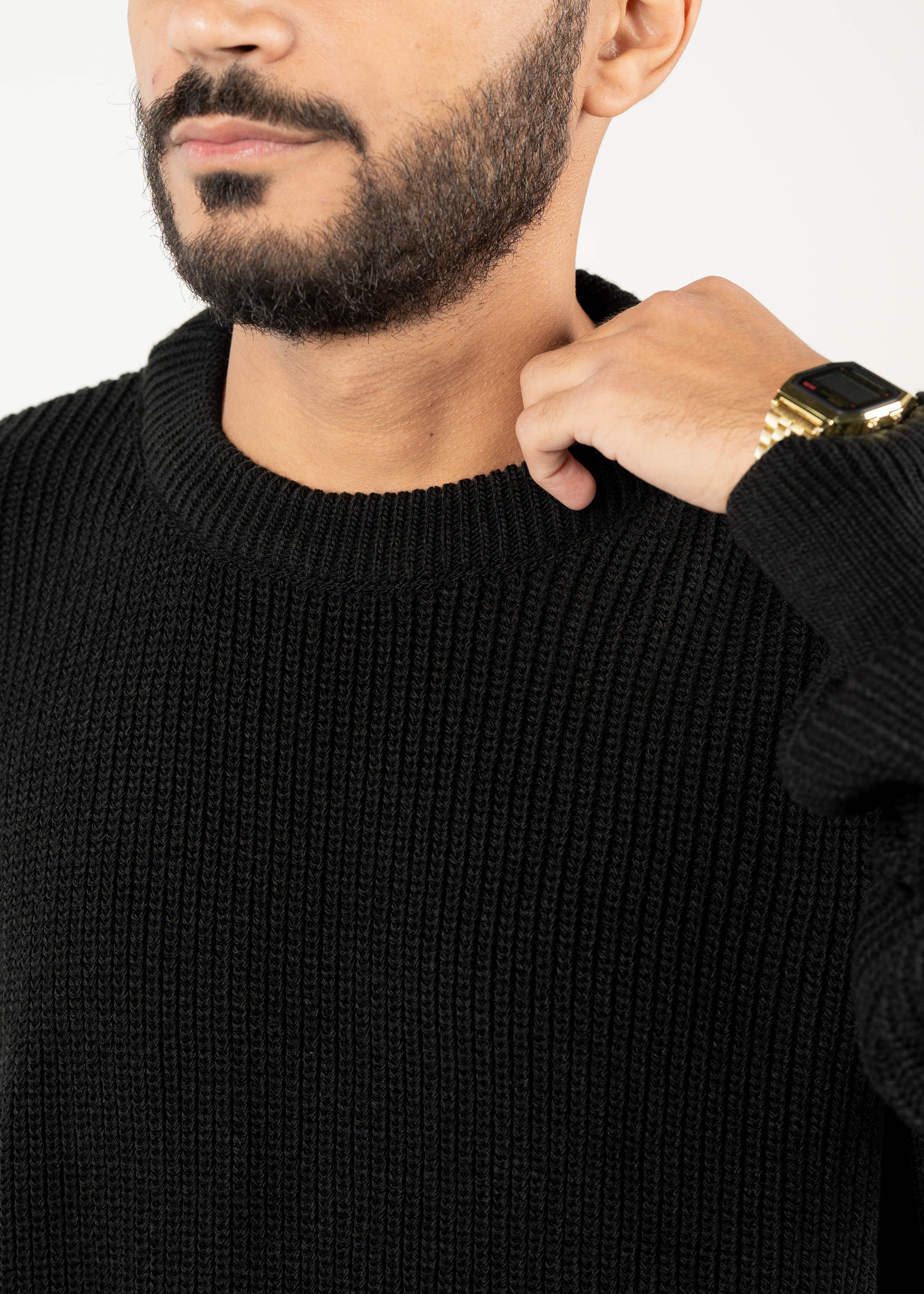 Black Knit Pullover