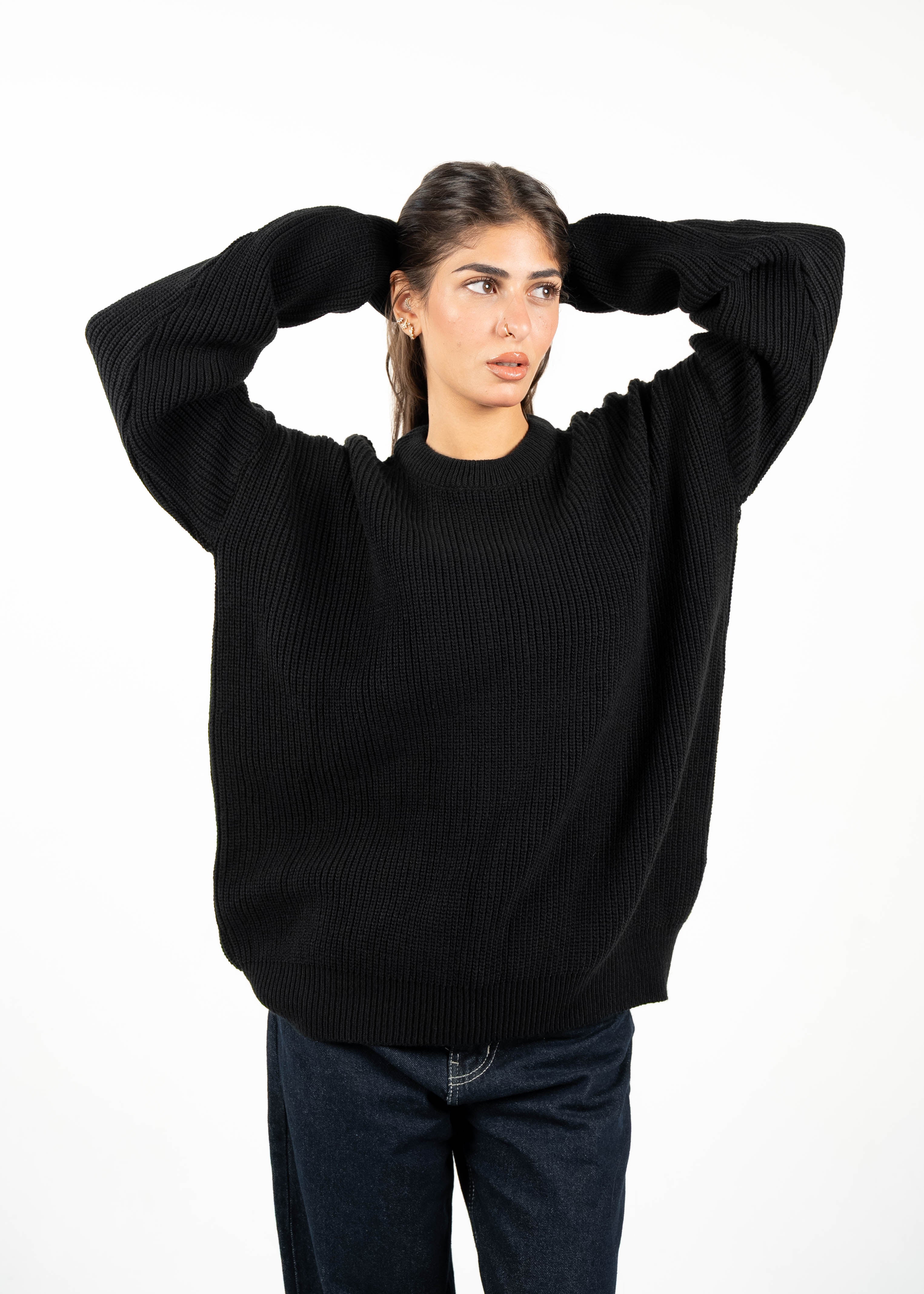 Black Knit Pullover