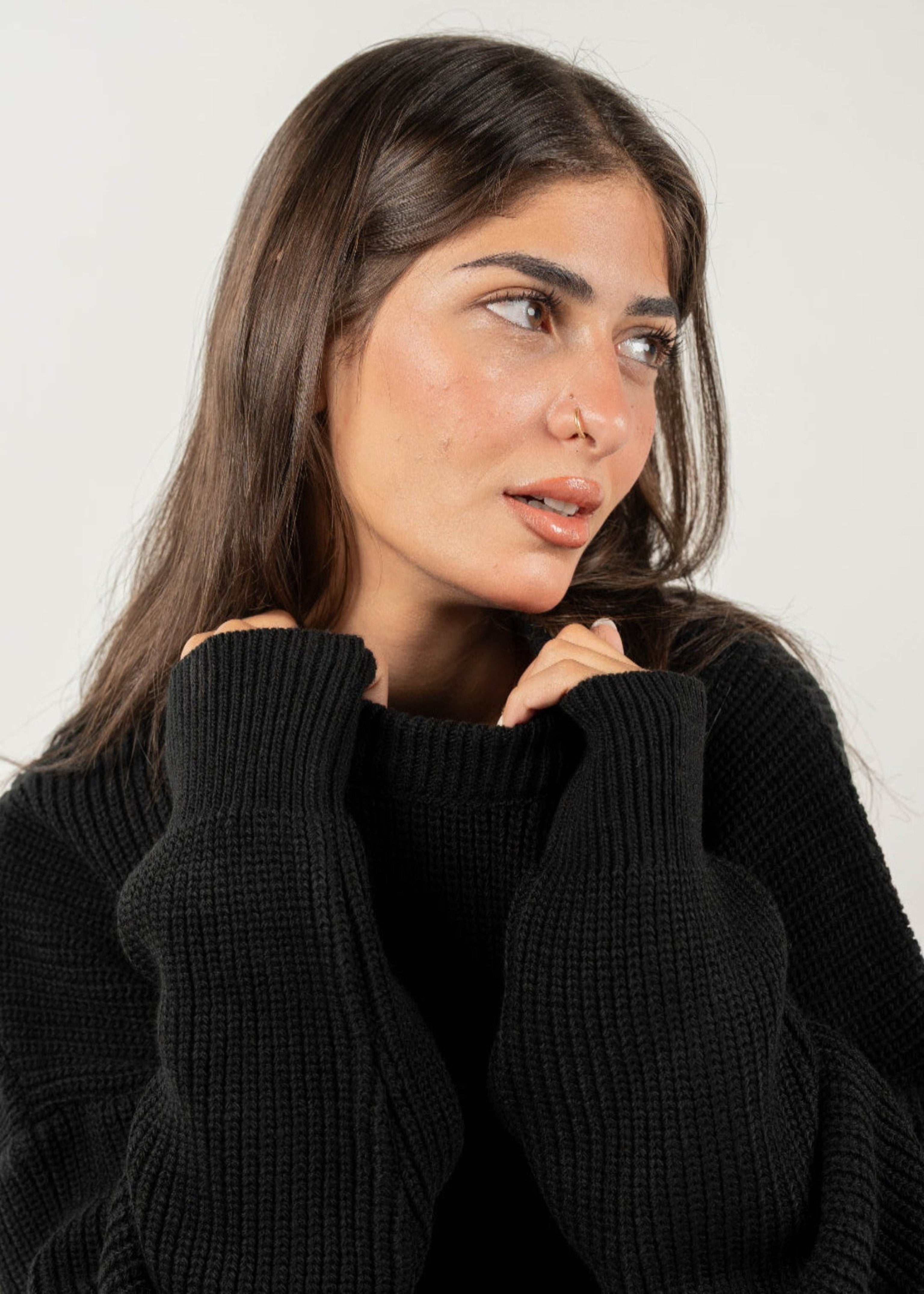 Black Knit Pullover